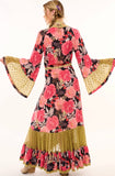 BOHO FLORAL DRESS WITH WIDE SLEEVES  ARATTA AT687093-75