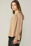 LONG SLEEVE STUDDED VNECK TOP BY CURRENT AIR  CUR131026-75