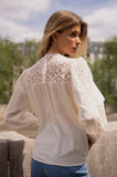ISABELLA COTTON & LACE LONG SLEEVE FRENCH TOP BY CHOKLATE PARIS CP809970027-05
