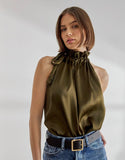 RHONDA SATIN FRENCH TOP WITH BOW AT COLLAR BY CHOKLATE PARIS CP80900019-36