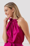 RHONDA SATIN FRENCH TOP WITH BOW AT COLLAR BY CHOKLATE PARIS CP80900019-36