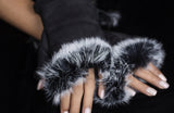 Fingerless Rabbit Gloves - Black SKUTEX702802