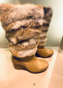Luxe Fur Boots with Cowhide, Rabbit, & Lamb Lined Boots by Pajar Canada PAJ0103