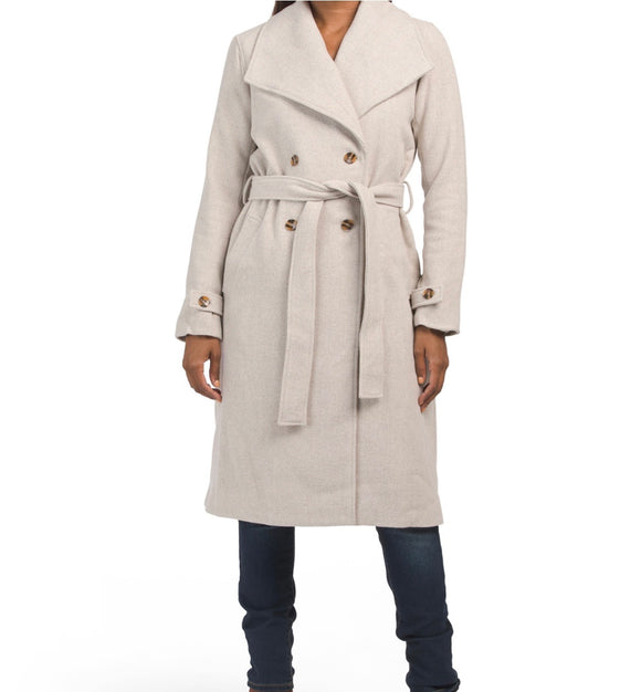 DOUBLE BREASTED COAT WITH BELT BY AVEC LES FILLES AVECO53-5