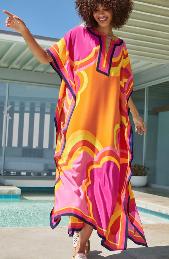 SILK CAFTAN DRESS BY TRINA TURK TRATK0183-7