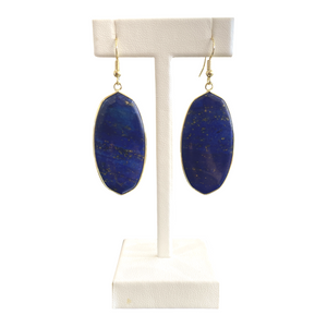 Artisan Made Lapis Lazuli Oval Earrings 5505-92