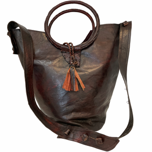 Handmade Goat Leather O'Ring Bag by odAOMO DAM0124