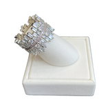 Handmade White Topaz Sterling Plated Ring 99006