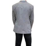 Slim Fit Rich Grey Linen & Viscose Blazer LLXG024
