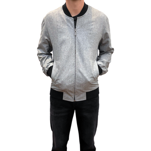 Lightweight Slim Fit Bomber Jacket with Plaid Lining EIF999026