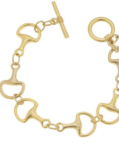 Handmade 14K Gold Plated Horsebit Bracelet SS04016-5